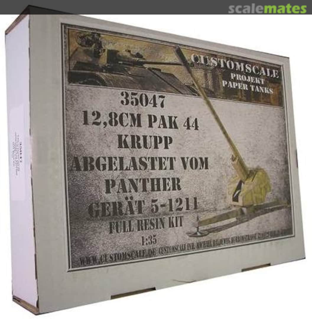 Boxart 12,8cm Pak 44 Krupp 35047 Custom-Scale Boxart 12,8cm Pak 44 Krupp 35047 Custom-Scale