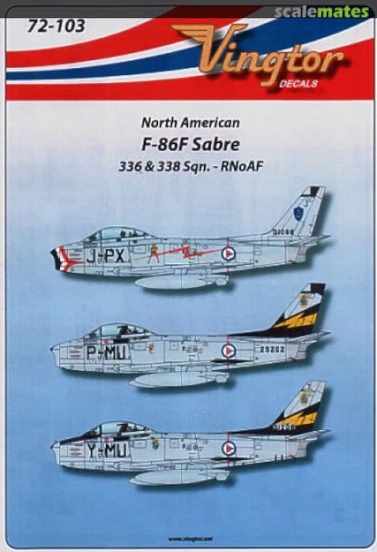 Boxart F-86F Sabre RNoAF 72-103 Vingtor Decals Boxart F-86F Sabre RNoAF 72-103 Vingtor Decals