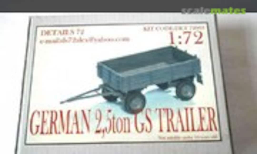 1:72 German 2.5Ton GS Trailer (Wespe Models DET 72003)