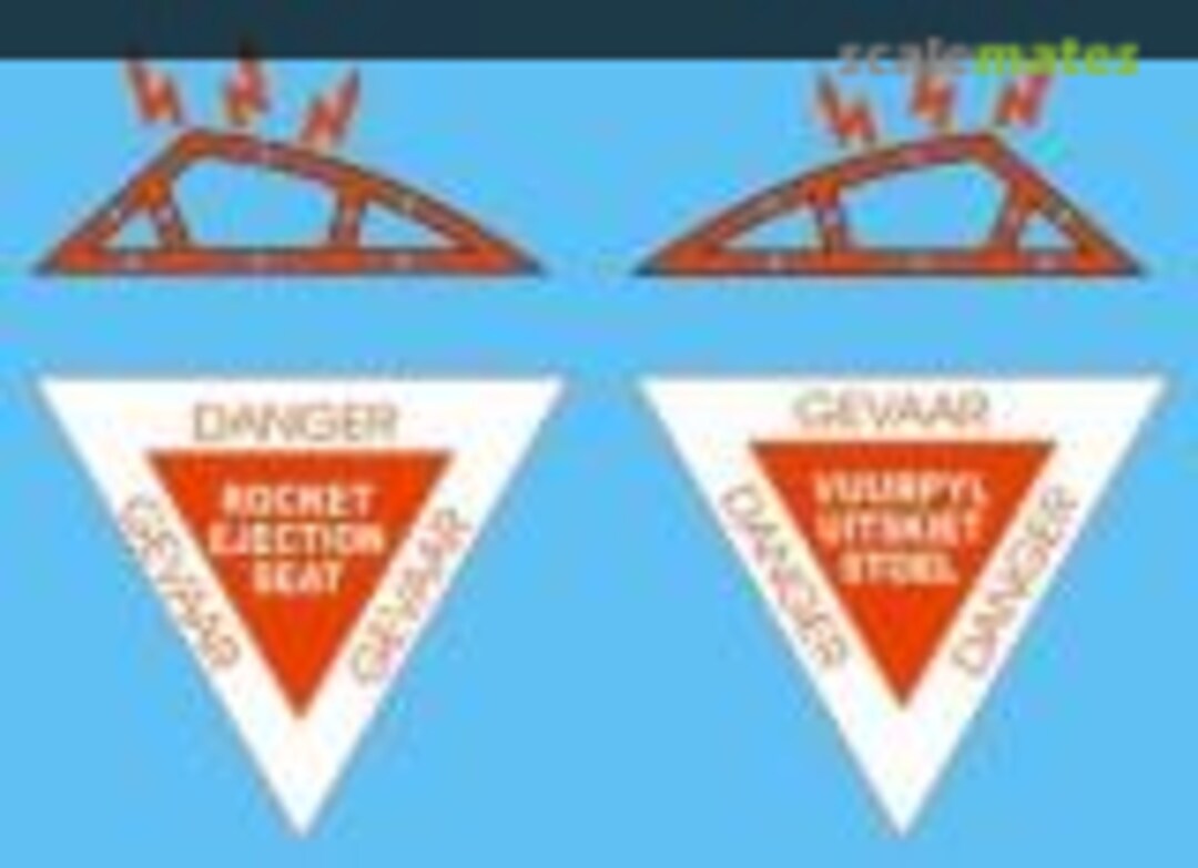 Boxart SAAF Ejection seat and canopy breaking signs for Mirage MAV-480126 MAV Decals Boxart SAAF Ejection seat and canopy breaking signs for Mirage MAV-480126 MAV Decals