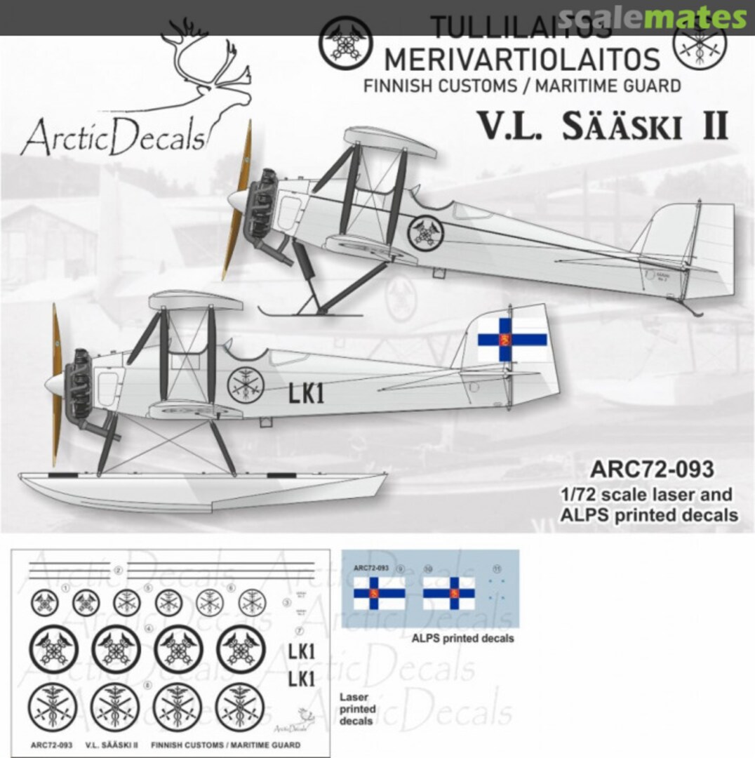 Boxart V.L.Sääski II ARC72-093A Arctic Decals Boxart V.L.Sääski II ARC72-093A Arctic Decals
