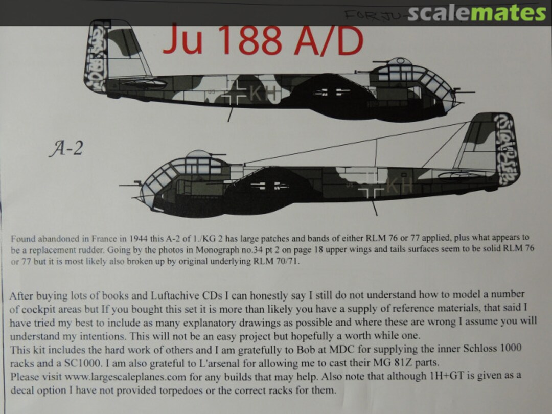 Boxart Ju-188A/D conversion 1:32 AIMS