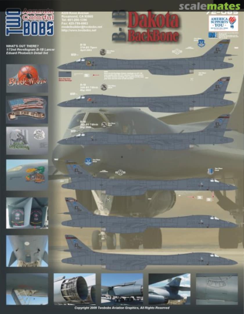 Boxart B-1B Dakota Back Bone 72-085 TwoBobs Aviation Graphics Boxart B-1B Dakota Back Bone 72-085 TwoBobs Aviation Graphics
