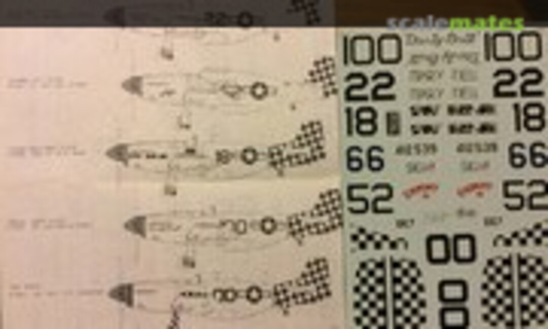 1:32 Checker tail Mustangs (Microscale 32-0026) 32-0026