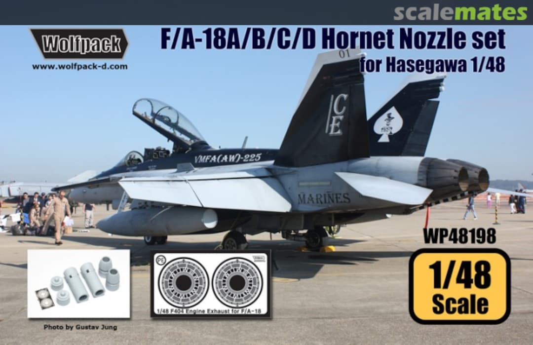 Boxart F/A-18A/B/C/D Hornet F404 Engine Nozzle Set WP48198 Wolfpack Boxart F/A-18A/B/C/D Hornet F404 Engine Nozzle Set WP48198 Wolfpack