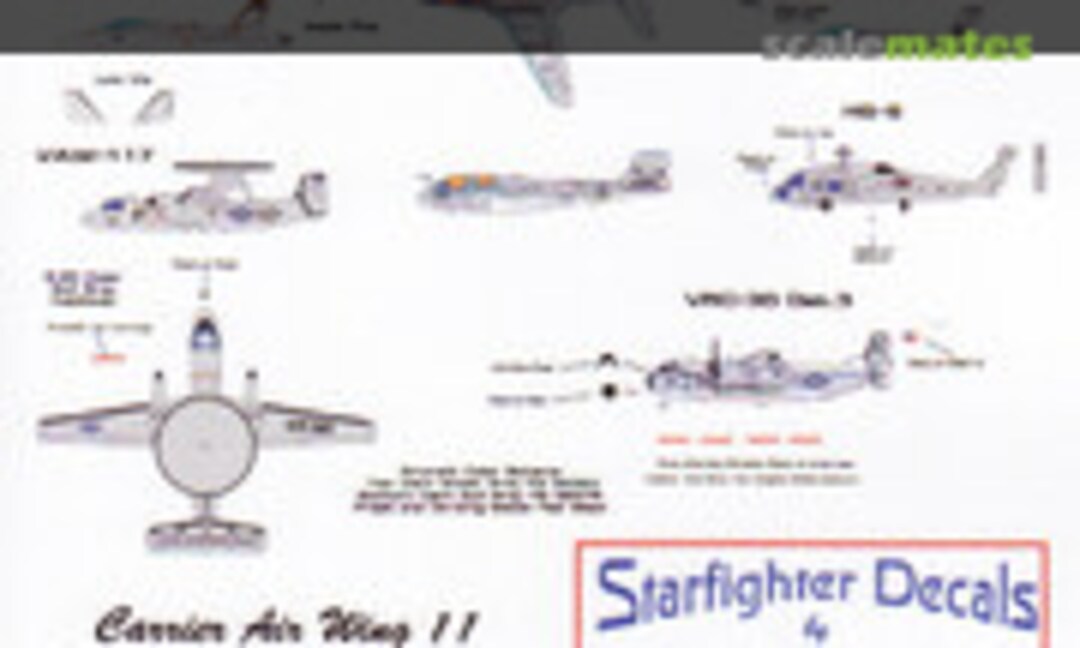 1:700 Carrier Air Wing 11 USS Nimitz CVN-68 2005 (Starfighter Decals 700-47) 700-47
