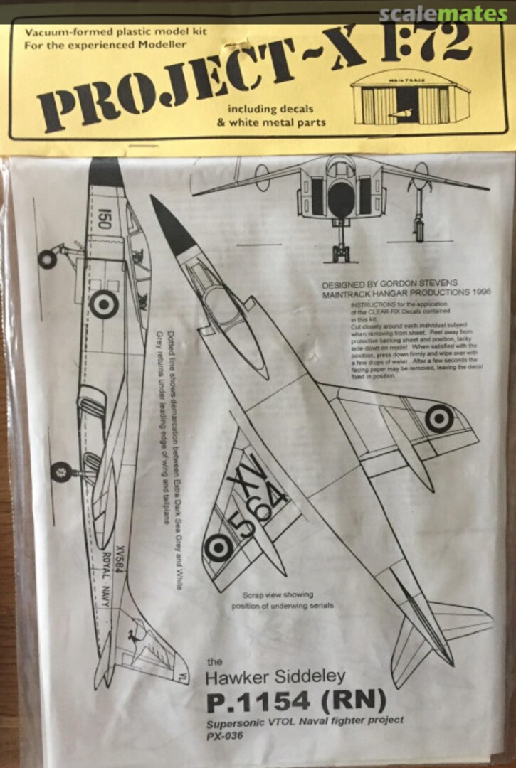 Boxart Hawker Siddeley P.1154 PX-036 Maintrack Models