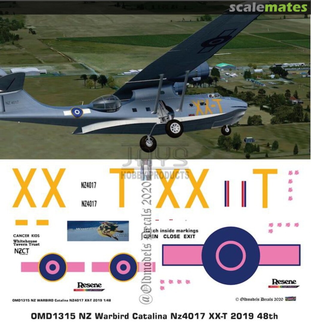 Boxart Warbird - Catalina NZ4017 XX-T OMD1315 Oldmodels Decals Boxart Warbird - Catalina NZ4017 XX-T OMD1315 Oldmodels Decals