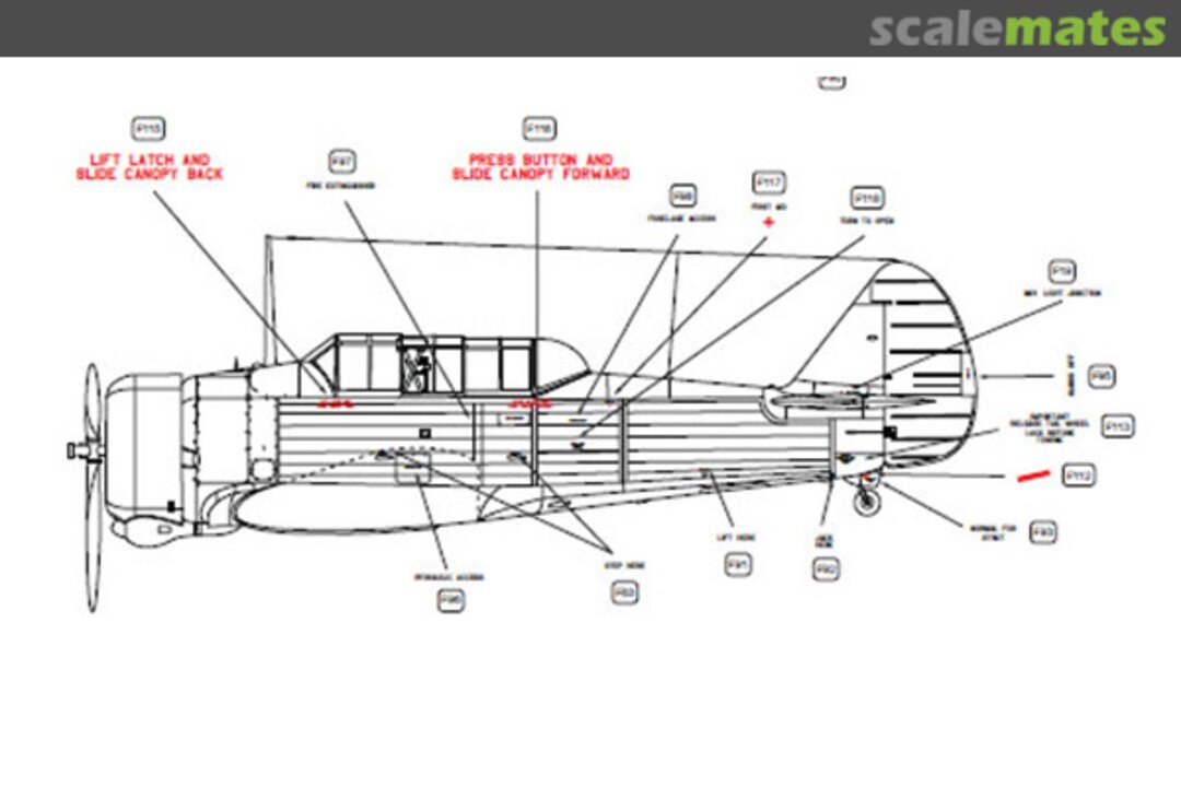 Boxart CAC Wirraway Stencils RRD4852 Red Roo Models Boxart CAC Wirraway Stencils RRD4852 Red Roo Models