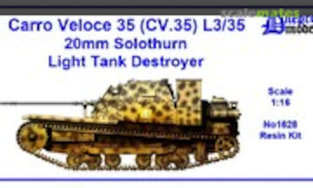 Carro Veloce 35 Cv 35 L3 35 20mm Solothurn Light Tank Destroyer (Dnepro Model 1628)