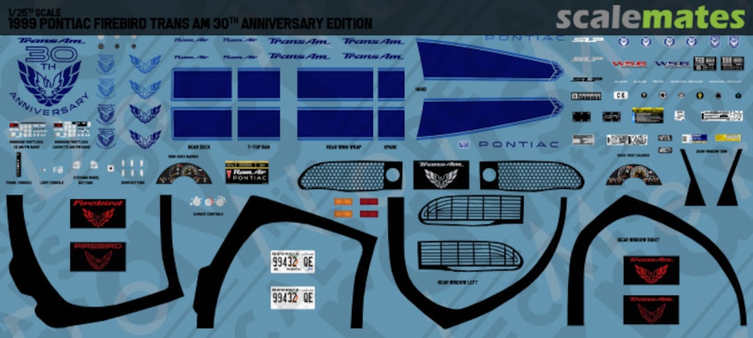 Boxart 1999 Pontiac Firebird Trans Am 30th Anniversary RKD23 Rays Kits Decals