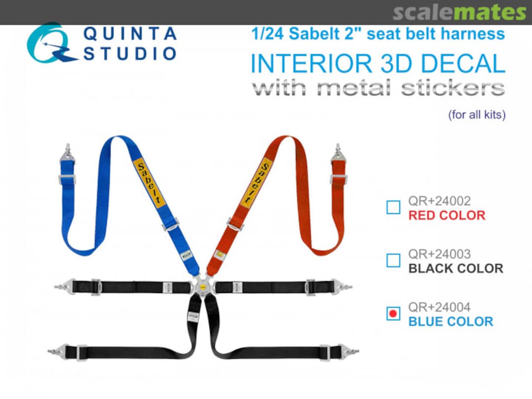 Boxart Sabelt 2" Seat Belt Harness, Blue (With metal buckles) QR+24004 Quinta Studio Boxart Sabelt 2" Seat Belt Harness, Blue (With metal buckles) QR+24004 Quinta Studio