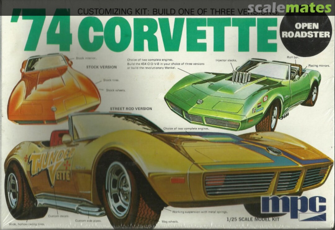 Boxart '74 Corvette Open Roadster 1-7406-250 MPC