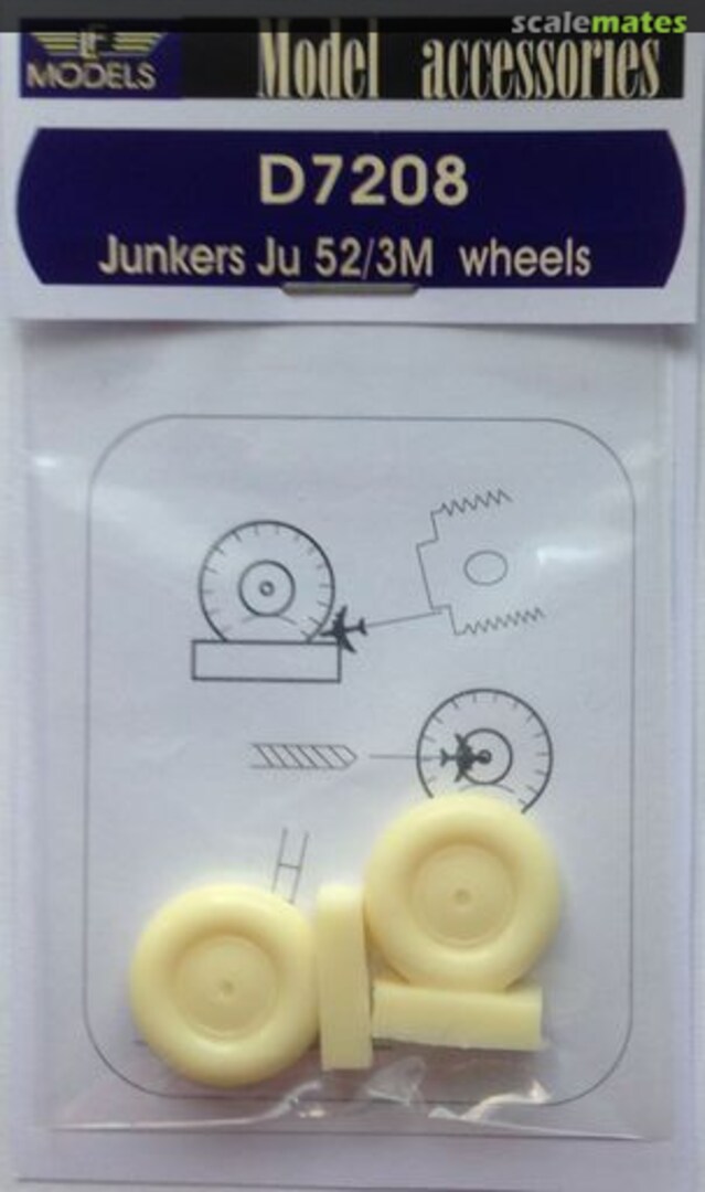Boxart Junkers Ju 52/3M Weighted Wheels D7208 LF Models Boxart Junkers Ju 52/3M Weighted Wheels D7208 LF Models