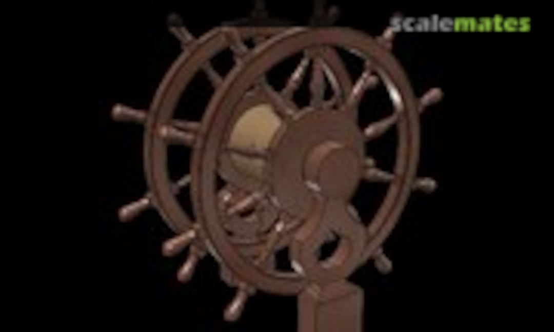 1:48 Wheel and Pedestal for Frigates, Sloops, Brigs, etc. (Model Monkey 48-wheel frigate) 48-wheel frigate