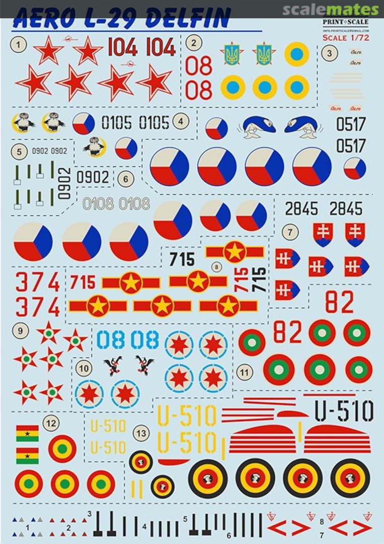 Boxart Aero L-29 Delfin 72-318 Print Scale Boxart Aero L-29 Delfin 72-318 Print Scale
