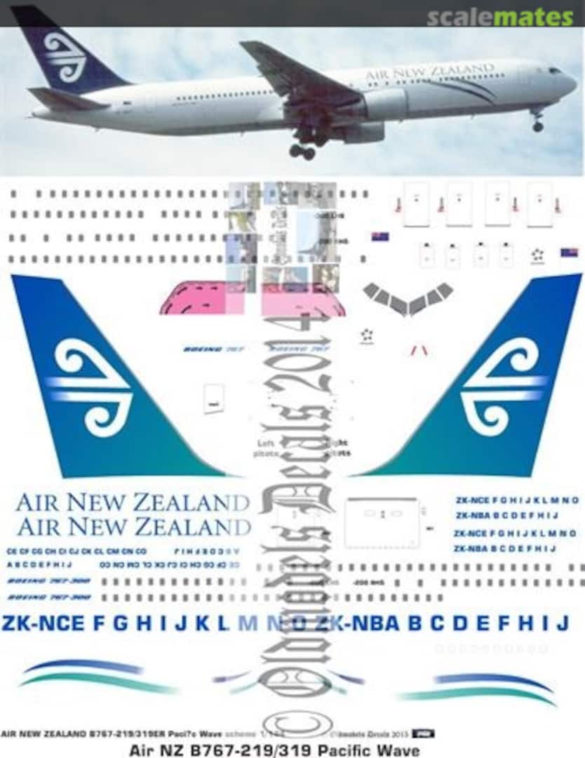 Boxart Air NZ B767s Pacific Wave scheme OMD0903 Oldmodels Decals Boxart Air NZ B767s Pacific Wave scheme OMD0903 Oldmodels Decals