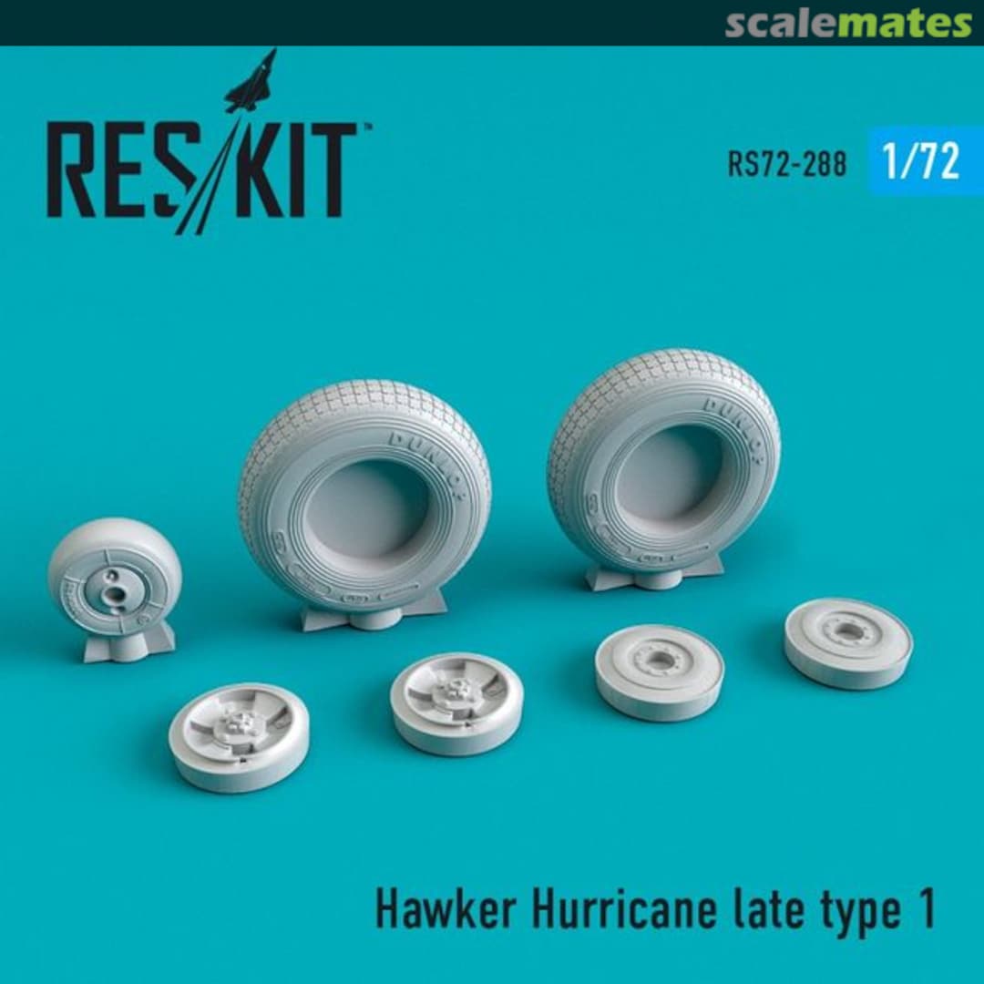 Boxart Hawker Hurricane - wheels set late (type 1) RS72-0288 ResKit Boxart Hawker Hurricane - wheels set late (type 1) RS72-0288 ResKit