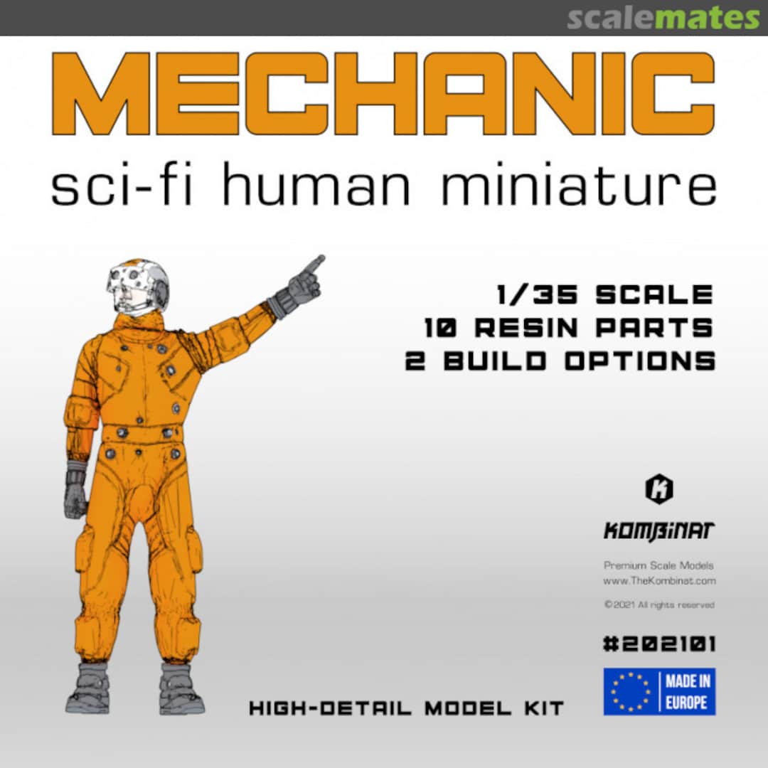 Boxart Sci-fi mechanic miniature from the "5DR" mech 202101 Kombinat Boxart Sci-fi mechanic miniature from the "5DR" mech 202101 Kombinat