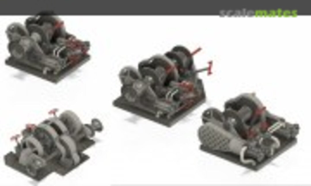 1:200 Set for Auxiliary Oiler Replenishment (PRE) x 15 winches + 1 windlass (L'Arsenal 3D200464) 3D200464