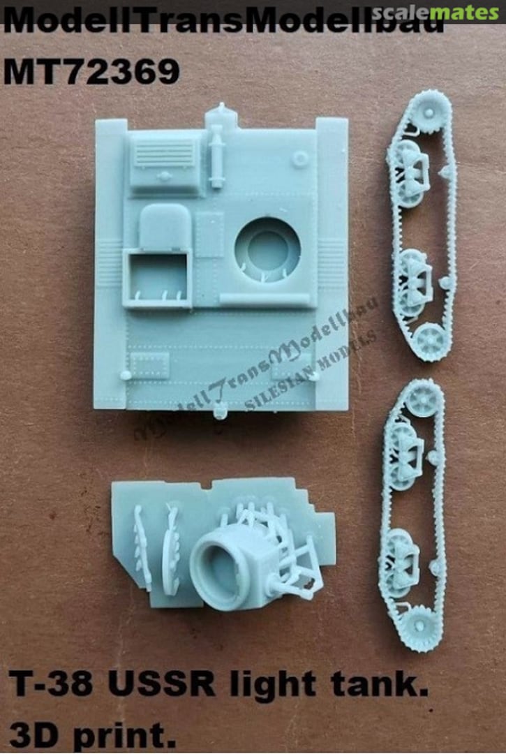 Boxart T-38 USSR Amphibious Light Tank MT72369 Modell Trans Modellbau
