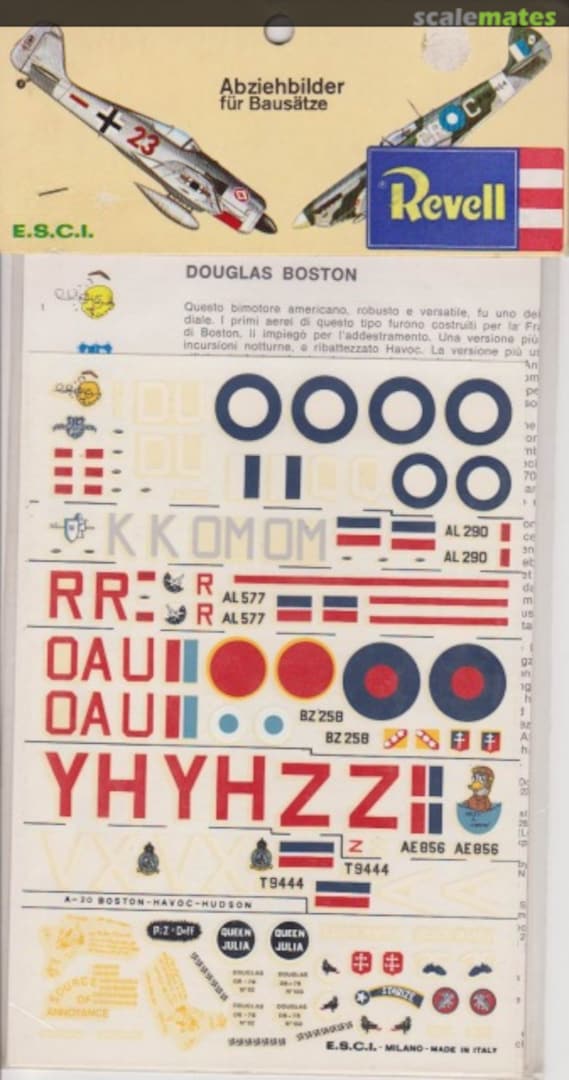 Boxart Douglas Boston | Lockheed Hudson 53 Revell/ESCI Boxart Douglas Boston | Lockheed Hudson 53 Revell/ESCI