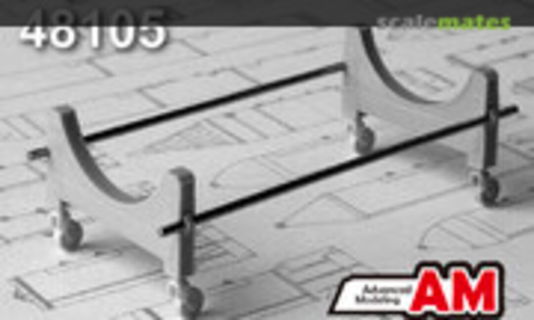 1:48 3000 l Fuel Tank Transport Cart for Su-24 model kits (Advanced Modeling AMC 48105) AMC 48105