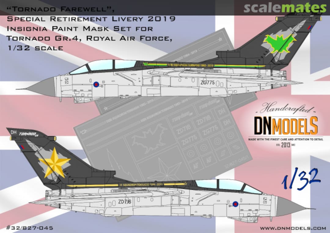 Boxart Tornado Farewell GR.4 Special Retirement Livery 2019 Insignia Paint Mask Set 32/827-045 DN Models