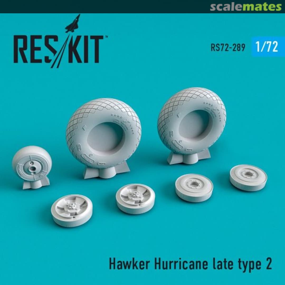 Boxart Hawker Hurricane - wheels set late (type 2) RS72-0289 ResKit Boxart Hawker Hurricane - wheels set late (type 2) RS72-0289 ResKit