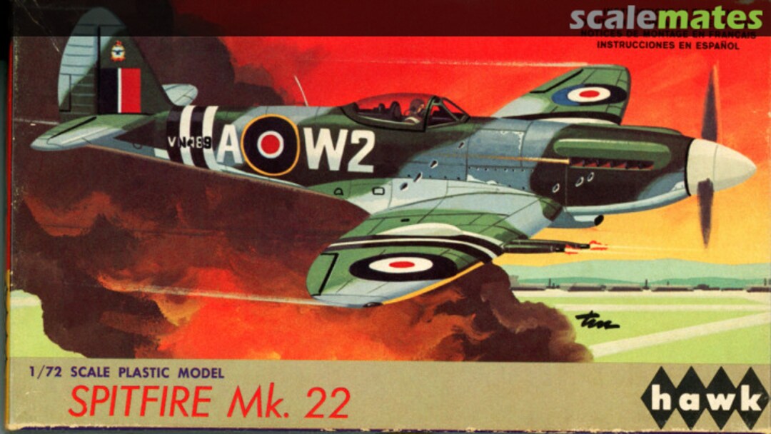 Boxart Spitfire Mk. 22 5-39 Hawk Boxart Spitfire Mk. 22 5-39 Hawk
