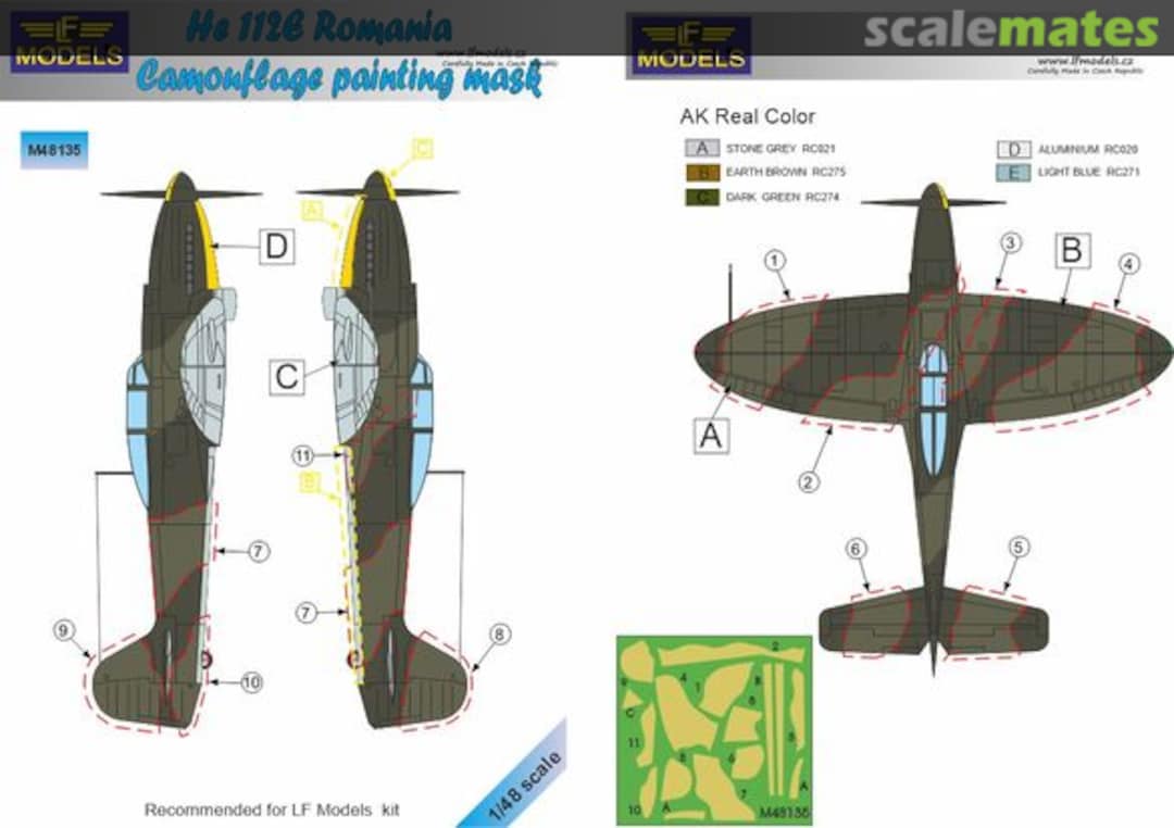 Boxart He 112E Romanian service M48135 LF Models Boxart He 112E Romanian service M48135 LF Models