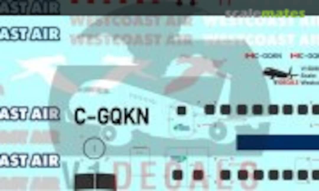 1:72 Westcoast Air DeHavilland DHC-6 Twin Otter (V1 Decals V1D0803-72) V1D0803-72