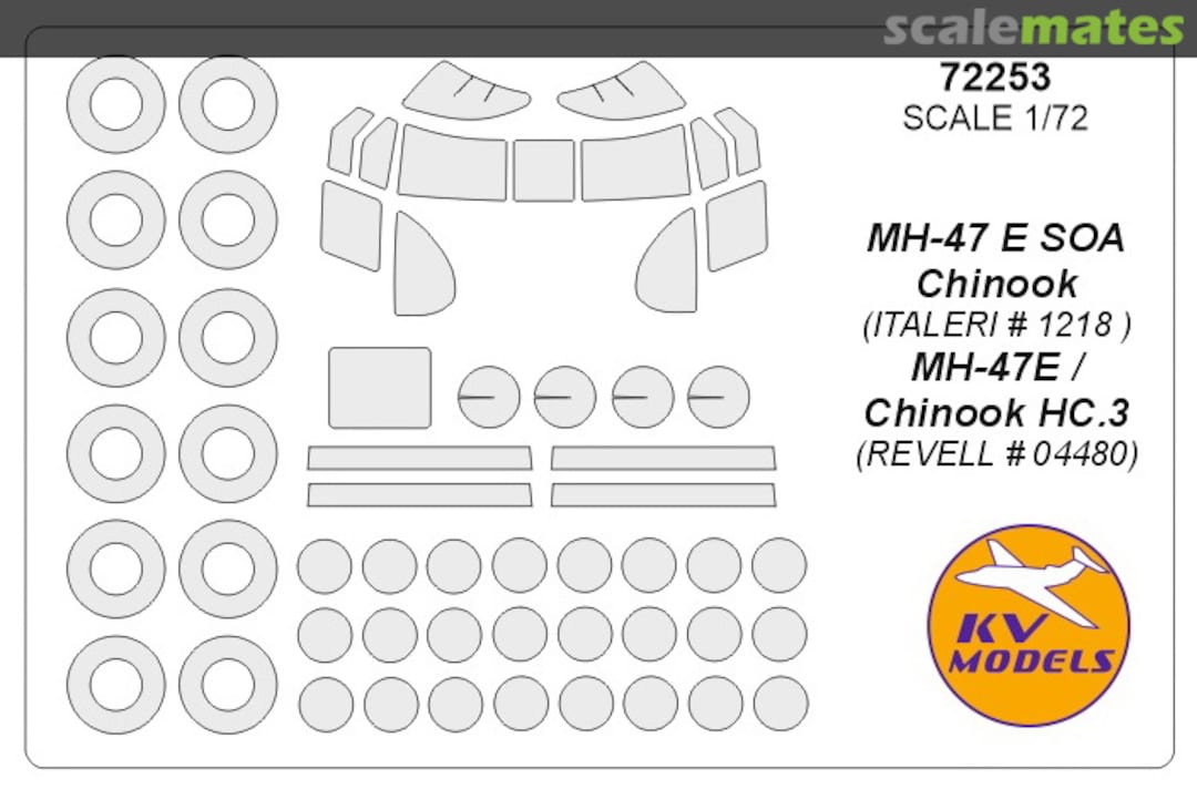 Boxart MH-47 E SOA Chinook / MH-47E / Chinook HC.3 72253 KV Models Boxart MH-47 E SOA Chinook / MH-47E / Chinook HC.3 72253 KV Models