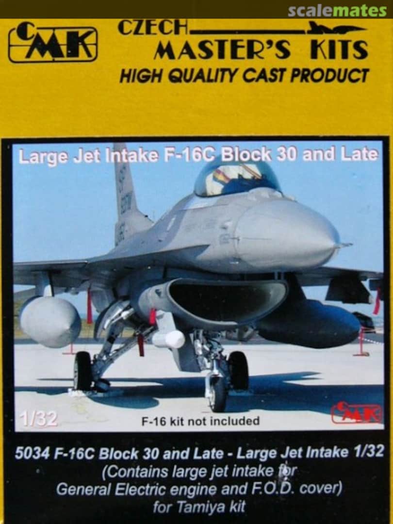 Boxart F-16C Block 30 and Late-Large Jet Intake for eng.GE 5034 CMK Boxart F-16C Block 30 and Late-Large Jet Intake for eng.GE 5034 CMK