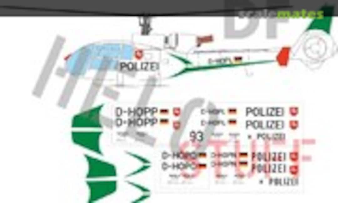 1:48 SA324J Gazelle "Polizei Niedersachsen" green (DF HeloStuff DF22048) DF22048