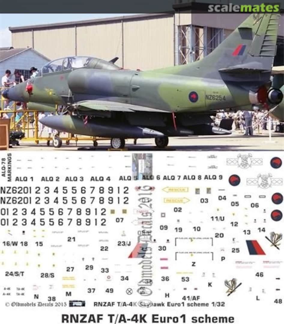 Boxart RNZAF T/A-4K Skyhawk Euro1 scheme OMD0306 Oldmodels Decals Boxart RNZAF T/A-4K Skyhawk Euro1 scheme OMD0306 Oldmodels Decals