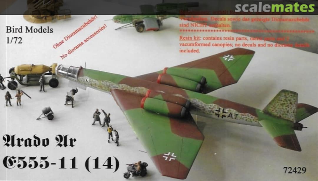 Boxart Arado Ar E.555-11(14) 72429 Bird Models Boxart Arado Ar E.555-11(14) 72429 Bird Models
