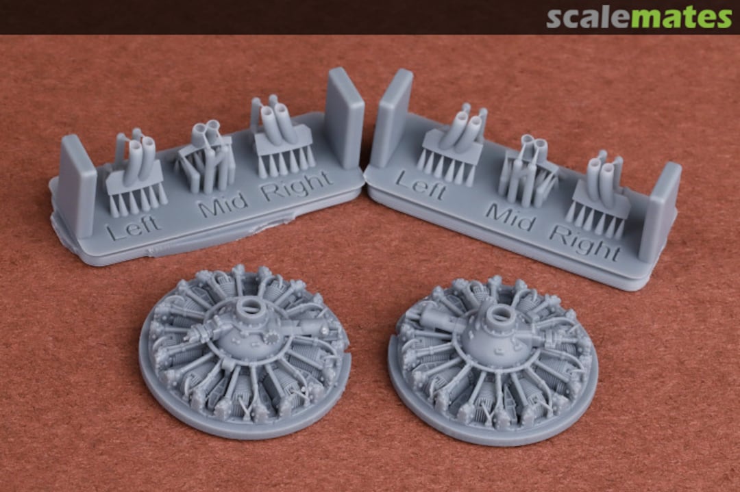 Boxart S2F Tracker Engine & Exhaust set SBS 72087 SBS Model Boxart S2F Tracker Engine & Exhaust set SBS 72087 SBS Model