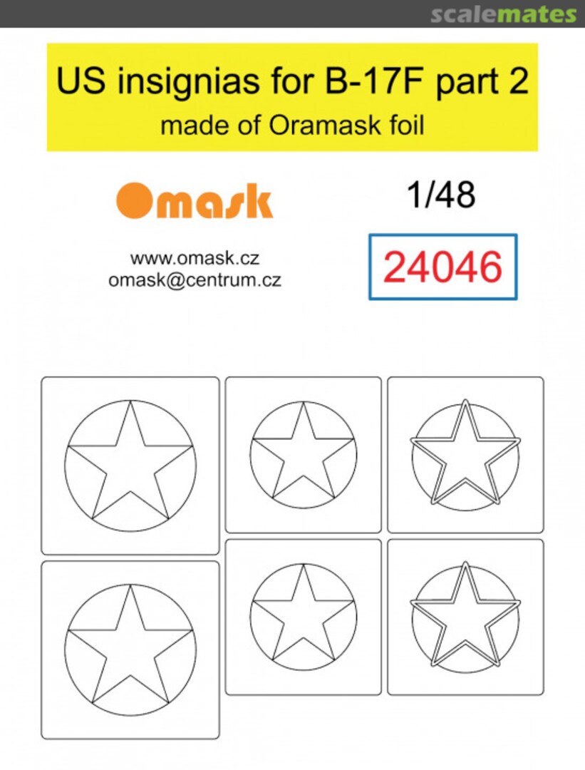 Boxart Boeing B-17 F - US Insignias Part 2 24046 Omask Boxart Boeing B-17 F - US Insignias Part 2 24046 Omask