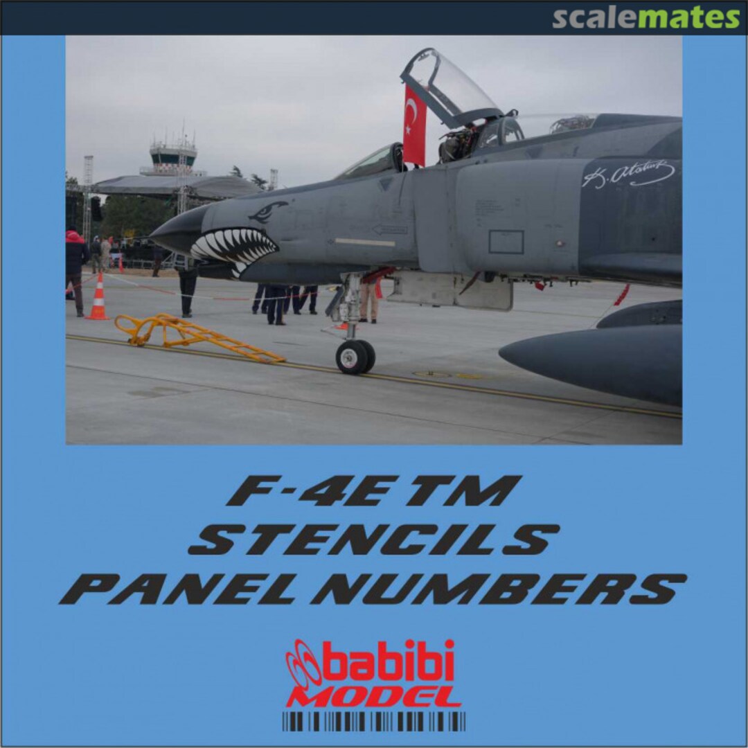 Boxart F-4E Terminator Stencil And Panel Numbers Decal Set Dbt-01425 Babibi model