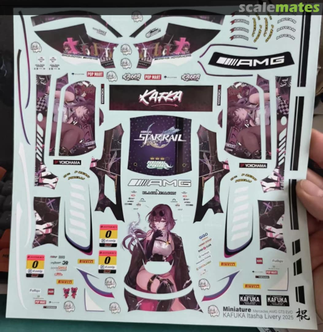 Boxart Mercedes AMG GT3 Evo 2025 Kafuka Itasha CS131 Miniature Boxart Mercedes AMG GT3 Evo 2025 Kafuka Itasha CS131 Miniature