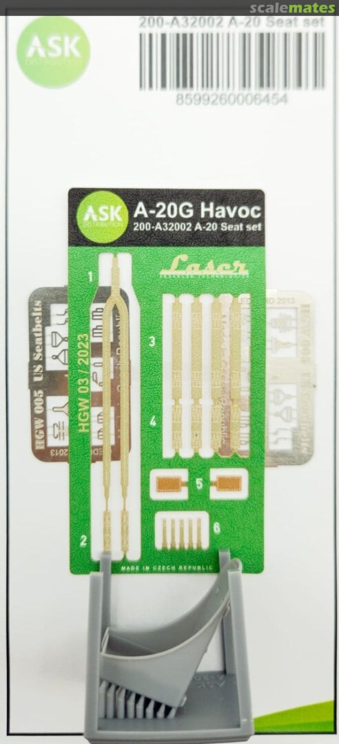 Boxart A-20 Havoc - Seat set 200-A32002 ASK Boxart A-20 Havoc - Seat set 200-A32002 ASK