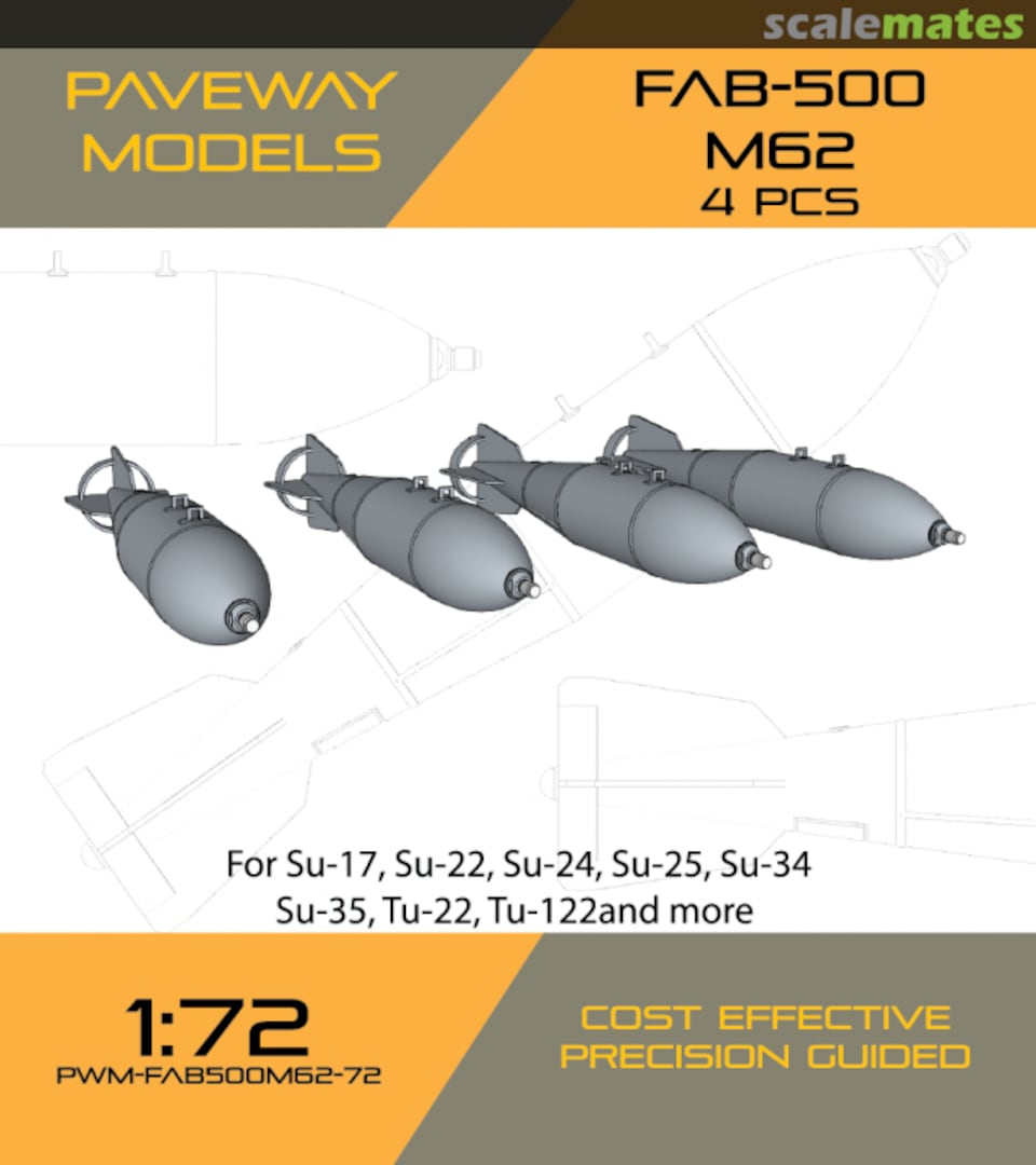 Boxart FAB-500 M62 PVM-FAB500M62-72 Paveway Models Boxart FAB-500 M62 PVM-FAB500M62-72 Paveway Models