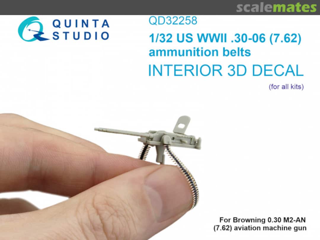 Boxart US WWII .30-06 (7.62) Ammunition Belts interior 3D decals QD32258 Quinta Studio Boxart US WWII .30-06 (7.62) Ammunition Belts interior 3D decals QD32258 Quinta Studio