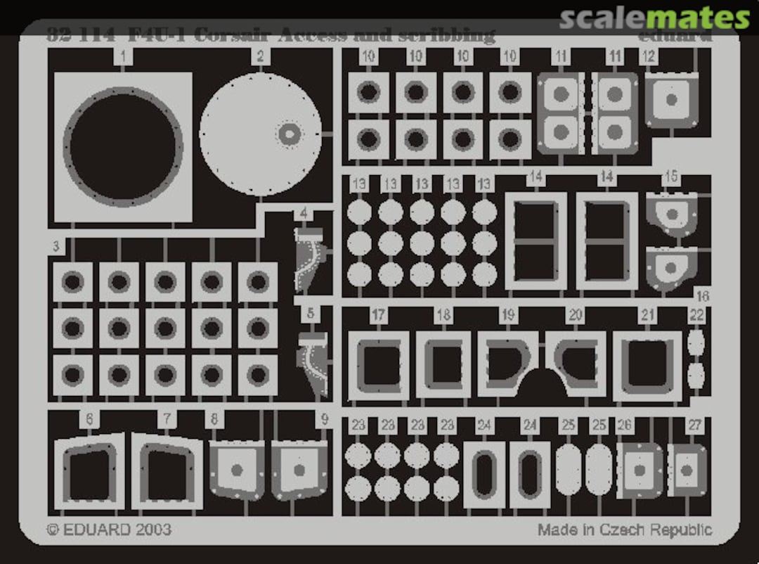 Boxart F4U-1 Corsair Access and scribbing 32114 Eduard
