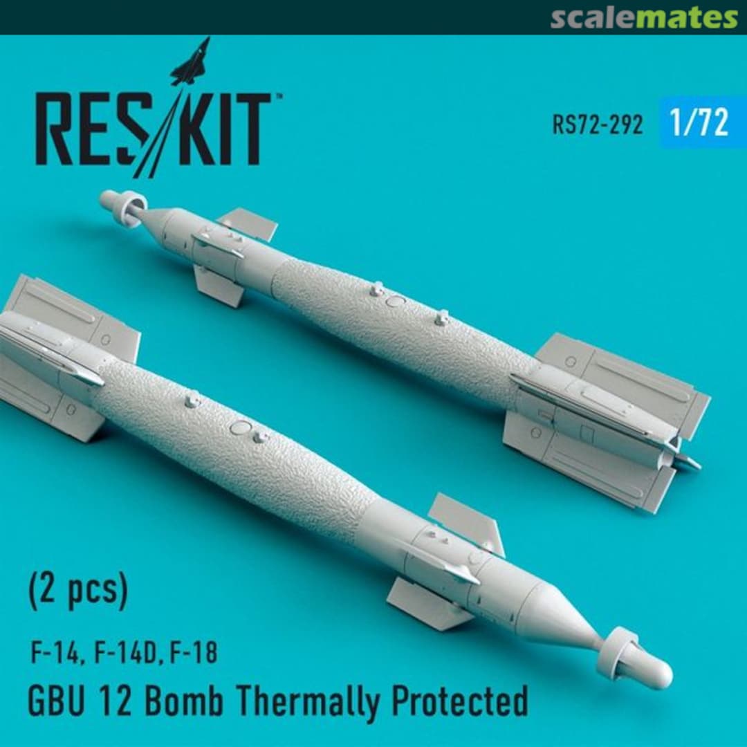 Boxart GBU-12 Bomb Thermally Protected (2 pcs) RS72-0292 ResKit Boxart GBU-12 Bomb Thermally Protected (2 pcs) RS72-0292 ResKit