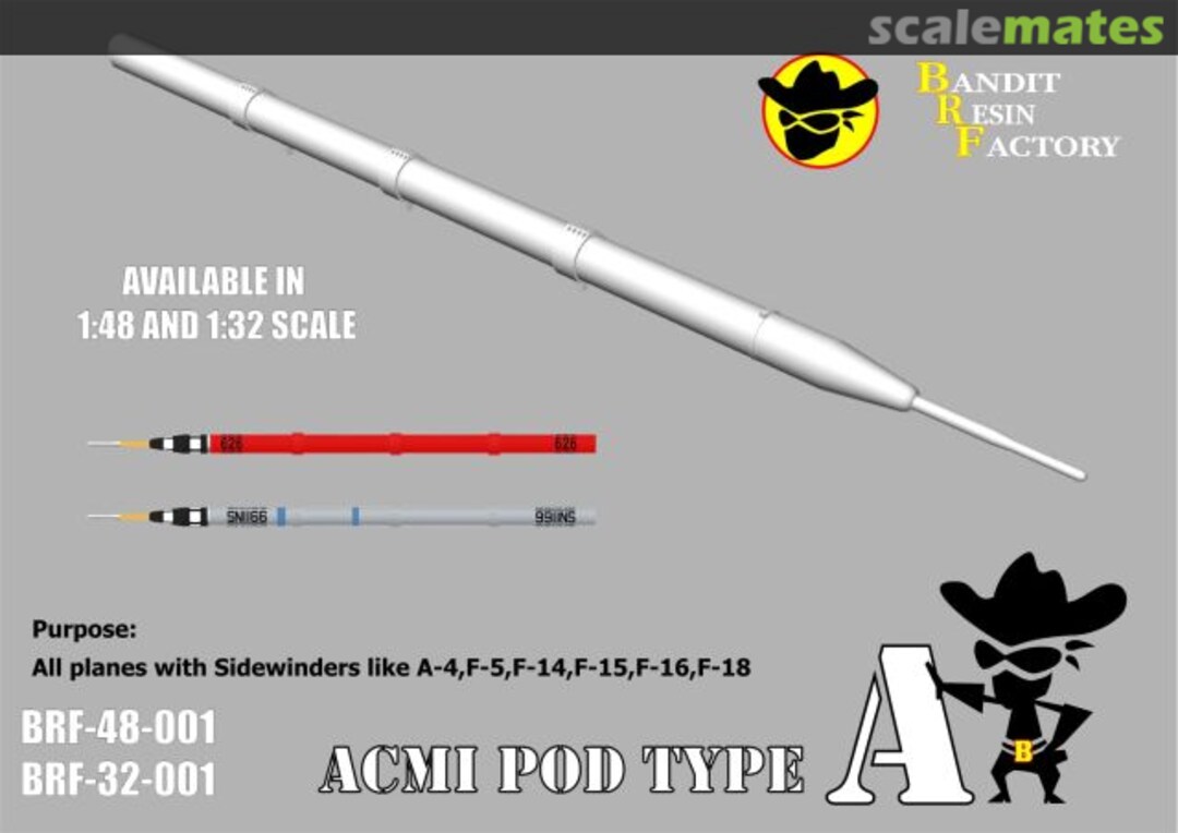 Boxart ACMI Pod Type A BRF-48-001 Bandit Resin Factory Boxart ACMI Pod Type A BRF-48-001 Bandit Resin Factory