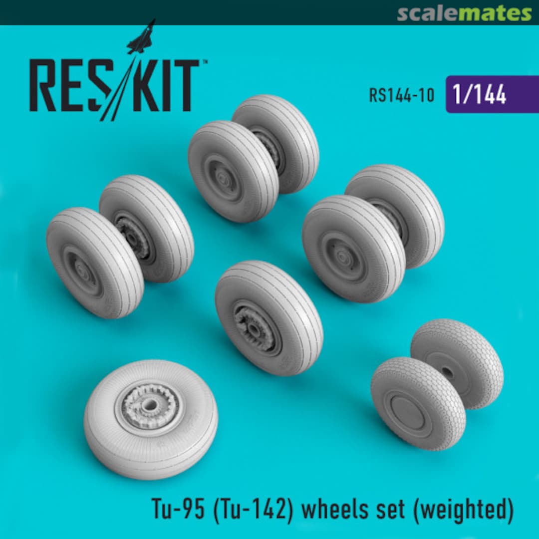 Boxart Tu-95 (Tu-142) wheels set (weighted) RS144-0010 ResKit Boxart Tu-95 (Tu-142) wheels set (weighted) RS144-0010 ResKit