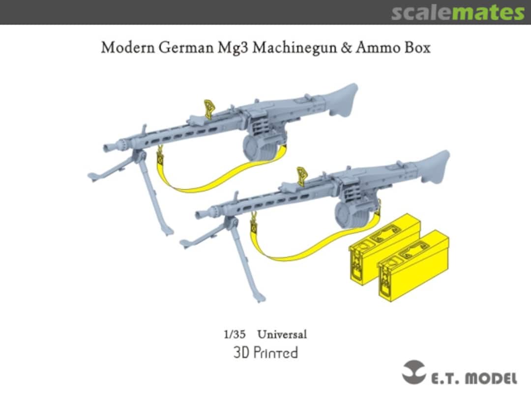 Boxart Modern German Mg3 Machinegun & Ammo Box P35-218 E.T. Model Boxart Modern German Mg3 Machinegun & Ammo Box P35-218 E.T. Model