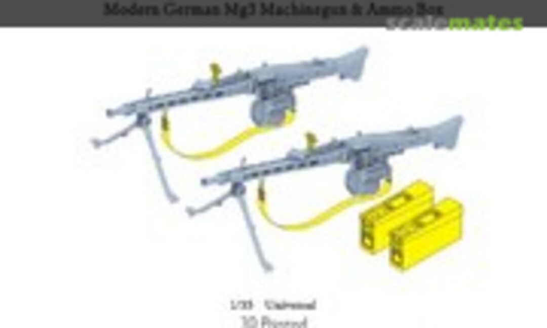 1:35 Modern German Mg3 Machinegun & Ammo Box (E.T. Model P35-218) P35-218
